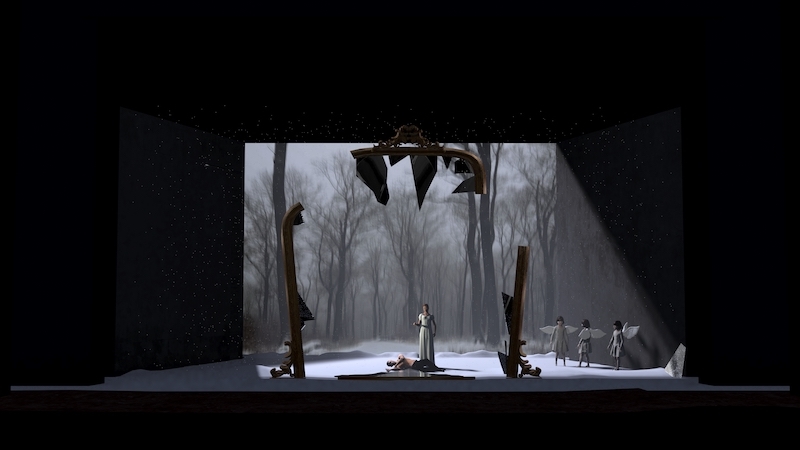 Opera de Monte Carlo saison 2021 2022 Werther - Maquette decor Rudy Sabounghi