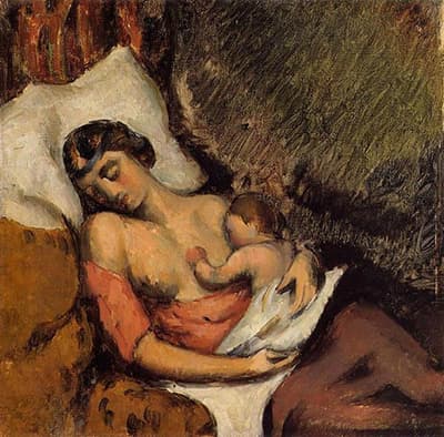 Hortense donnant le sein a son fils tableu 1872