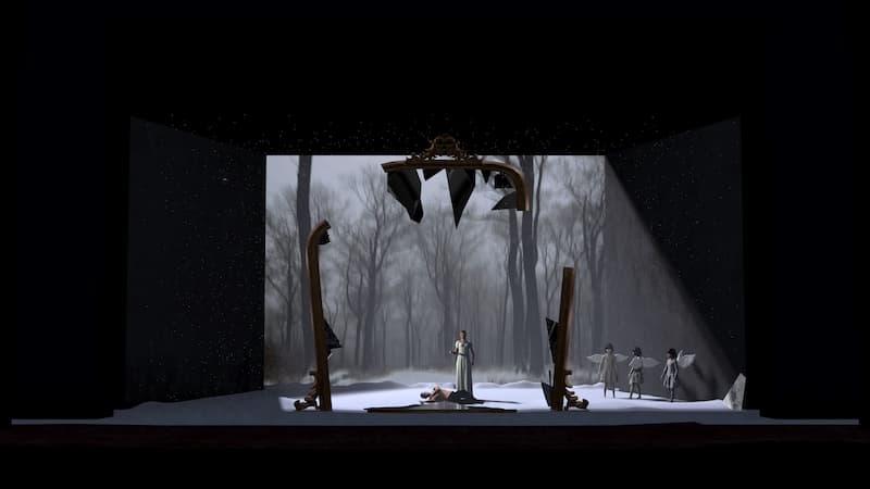 Opera de Monte Carlo saison 2021 2022 Werther - Maquette decor Rudy Sabounghi