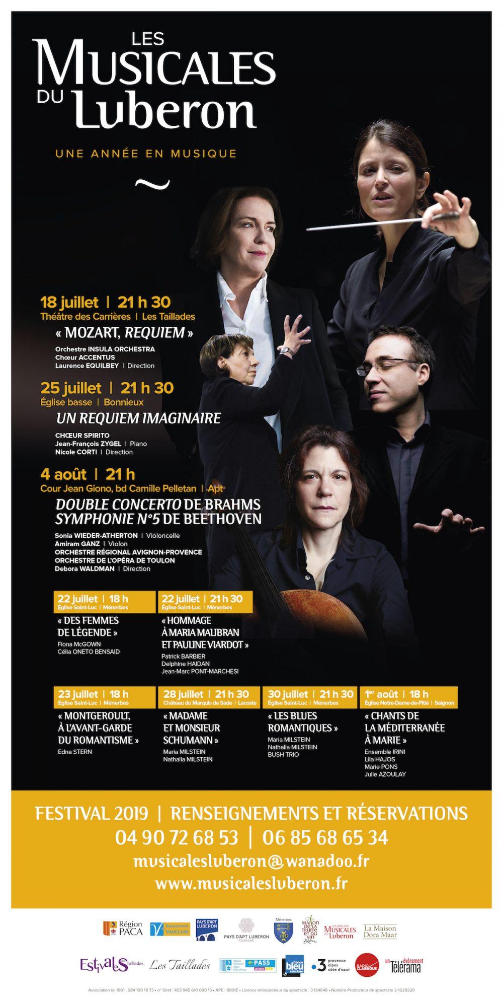 Les Musicales du Luberon - programme 2019