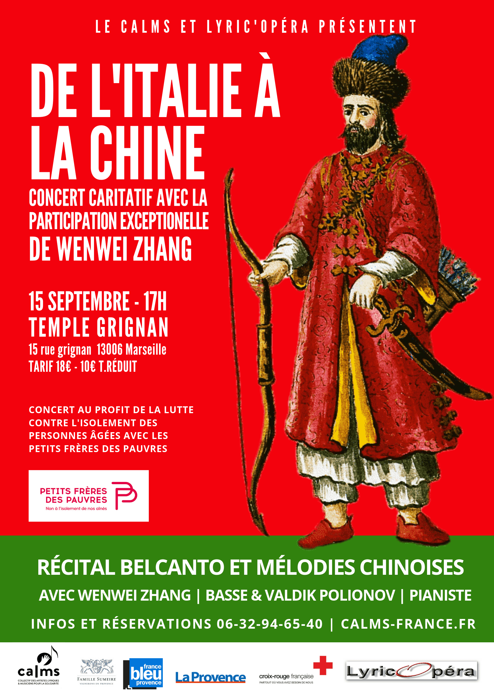 De l'Italie à la Chine Concert Caritatif Marseille