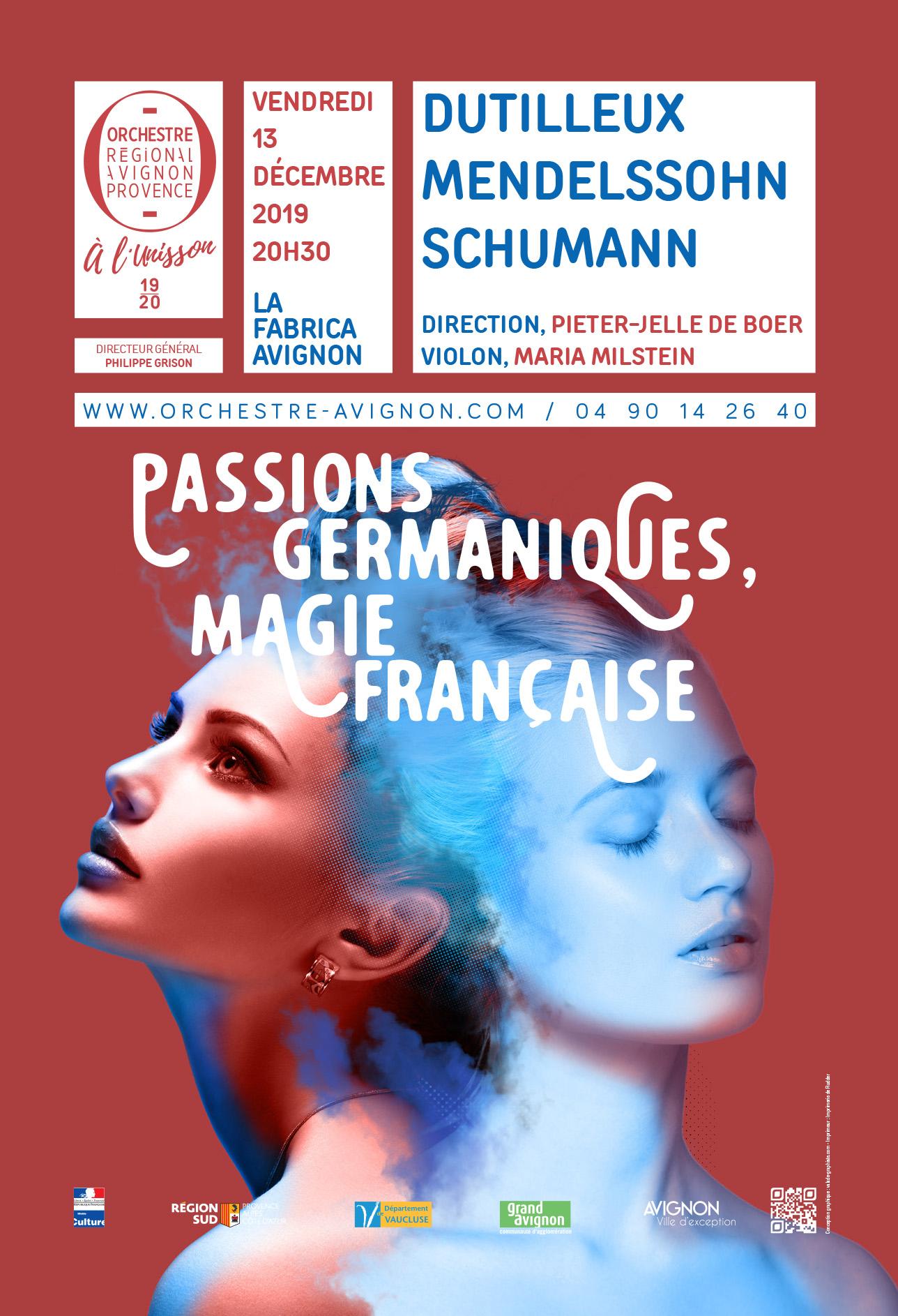 Concert symphonique Avignon Dutilleux Mendelssohn Schumann