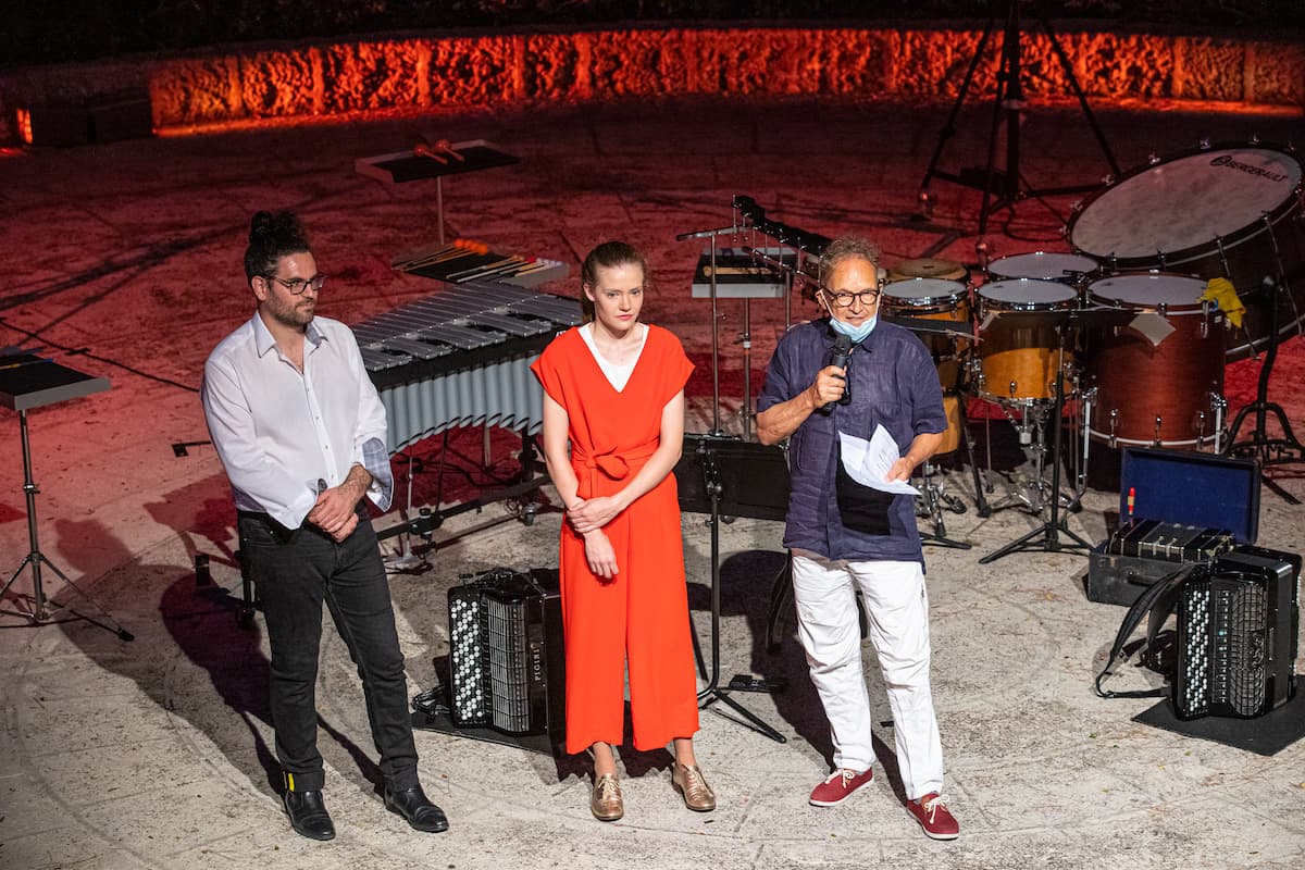 Adélaïde Ferrière, percussionniste, et Jean-Étienne Sotty, accordéoniste