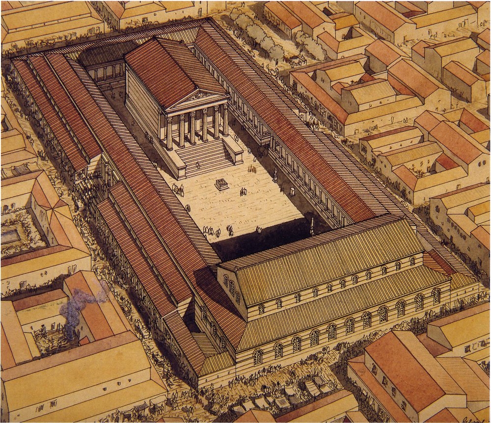 Reconstitution du forum de Vaison-la-Romaine par JC Golvin_AA