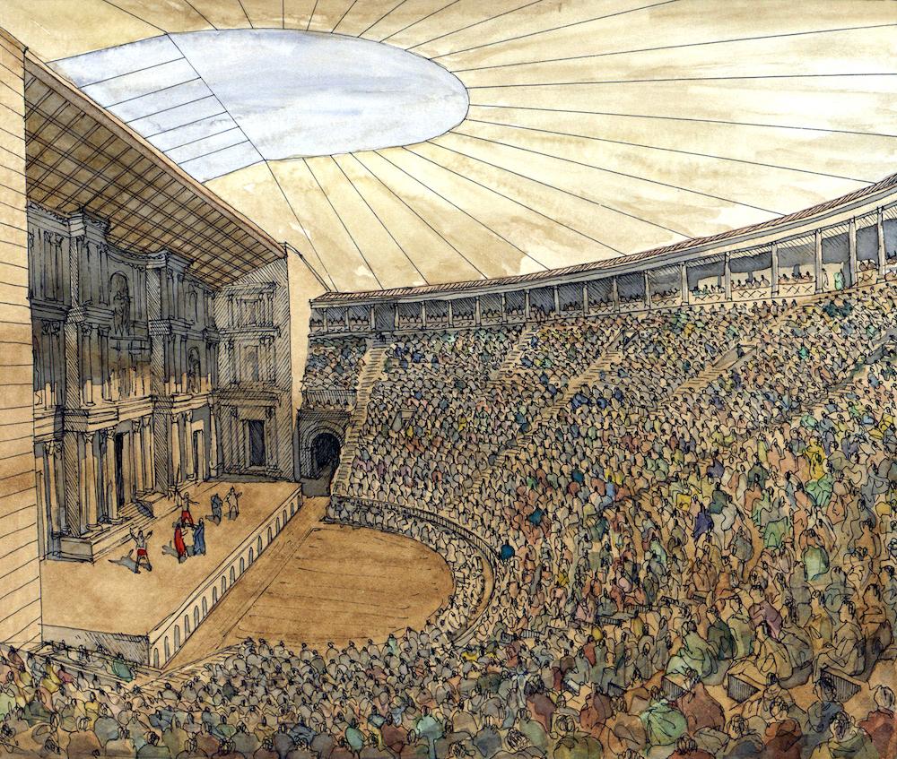 Theatre antique vaison la romaine Reconstitution Golvin_AA