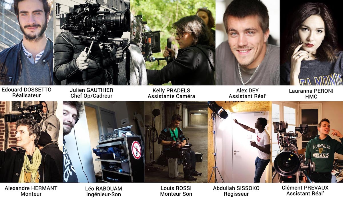 equipe du court metrage cyrano aux tranchees. realisation edourd dossetto