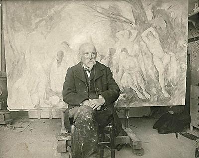 emile bernard paul cezanne dans son studio des lauves 1904