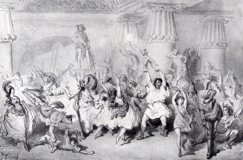 orphee aux enfers dessin inedit de gustave dore