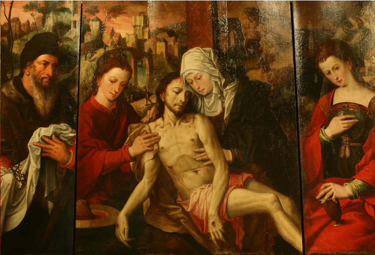 la pieta de pourrieres tryptique maitre du fils prodigue peinture patrimoine