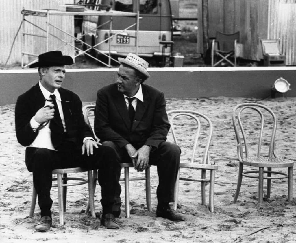 marcello mastroianni et federico fellini amitie cinema
