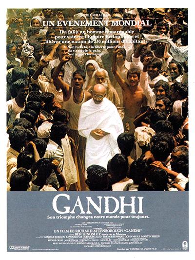 Gandhi richard attenborough affiche film 1982 inde