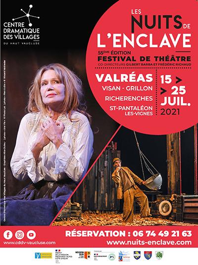 affiche festival les nuits de l enclave 2021 programme festival theatre vaucluse