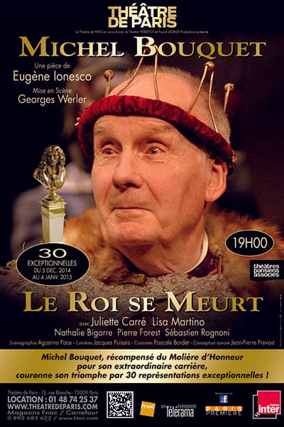 le roi se meurt ionesco michel bouquet pierre forest affiche theatre