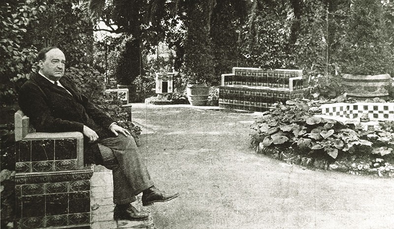 Fontana Rosa Blasco ibanez dans son jardin ville de menton