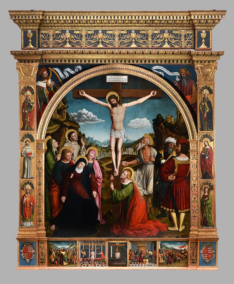 La Crucifixion Louis Brea 1512 - Musee Massena retable peinture primitive nice