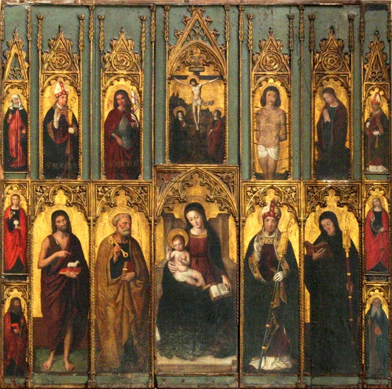 vierge a l enfant Louis Brea 1501 Arcs-sur-Argens peintre primitif niçois