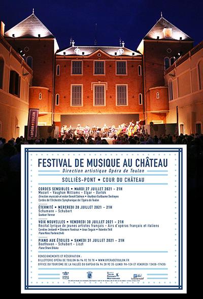 festival de musique au chateau de Sollies Pont 2021 opera de toulon programmation