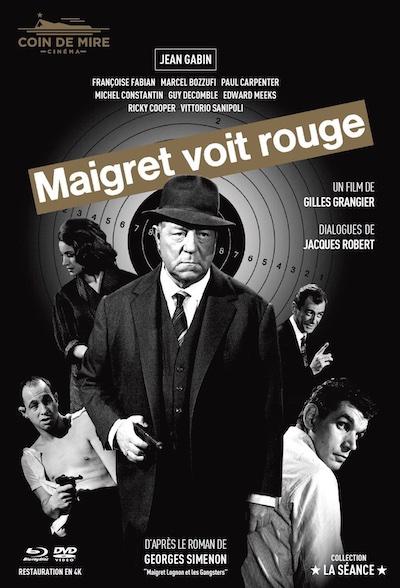 Affiche Maigret voit rouge Jean Gabin film 1958