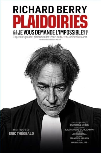 Affiche spectacle Richard Beryy plaidoiries Tournee 2022