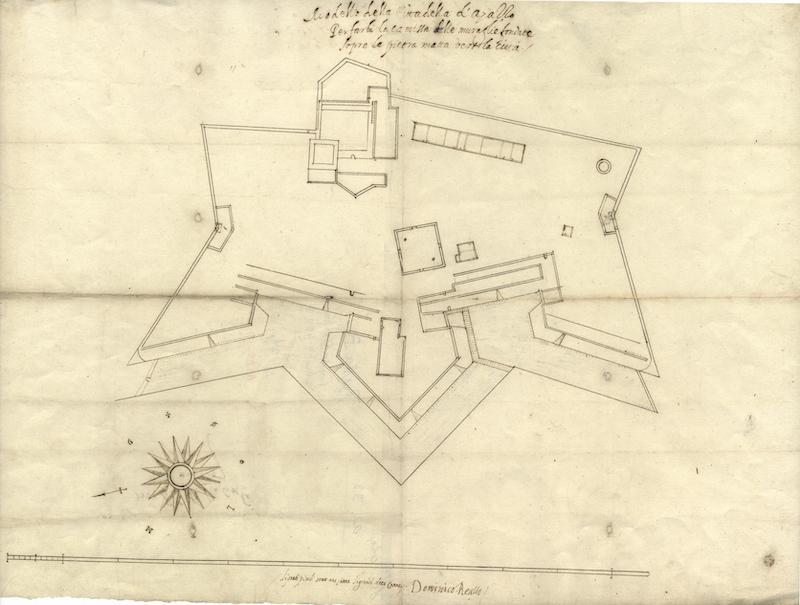 Plan citadelle Ajaccio Histoire 1586