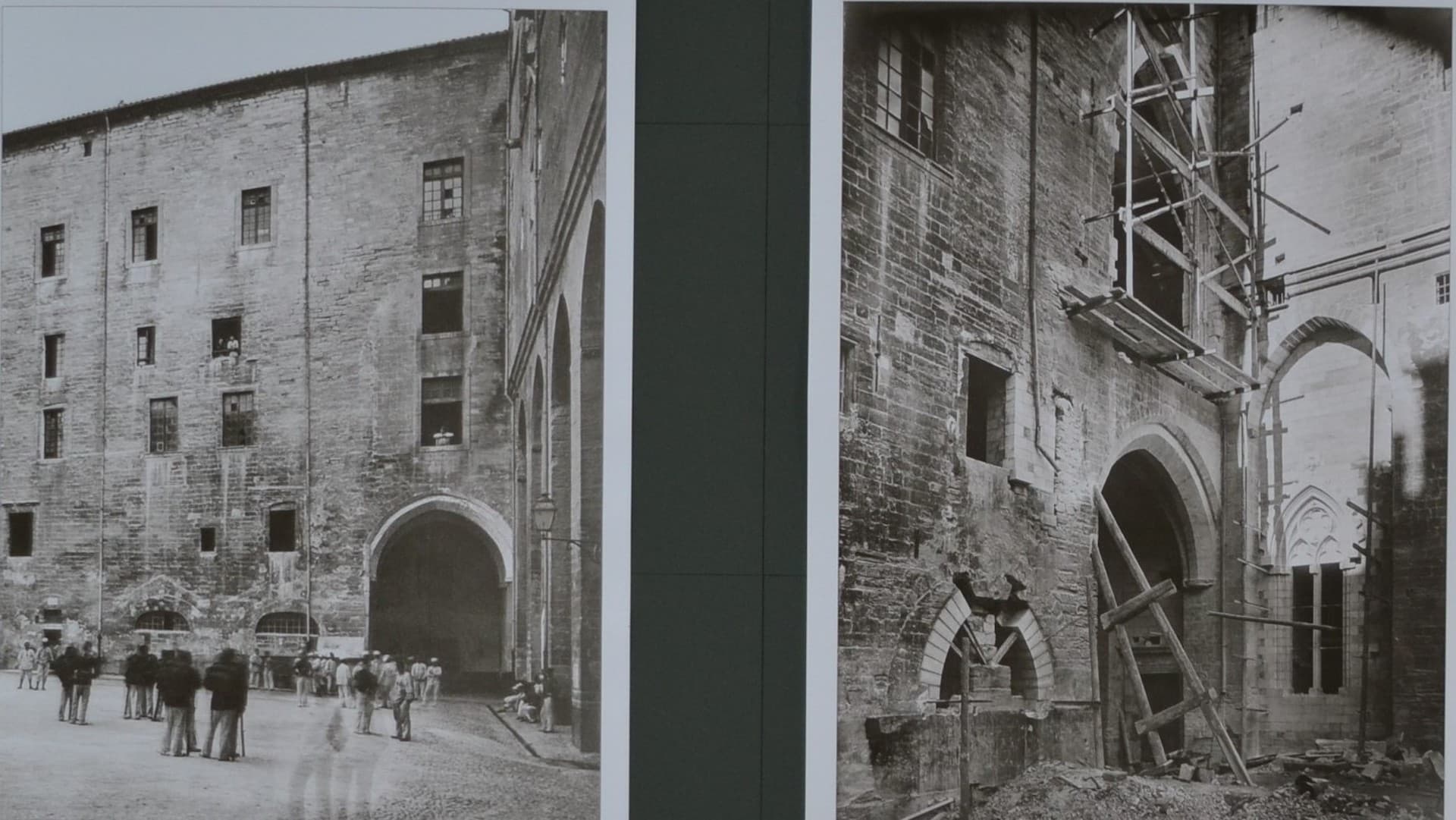 restauration du palais des papes Avignon - Exposition Le palais retrouvé architectes Nodet père et fils