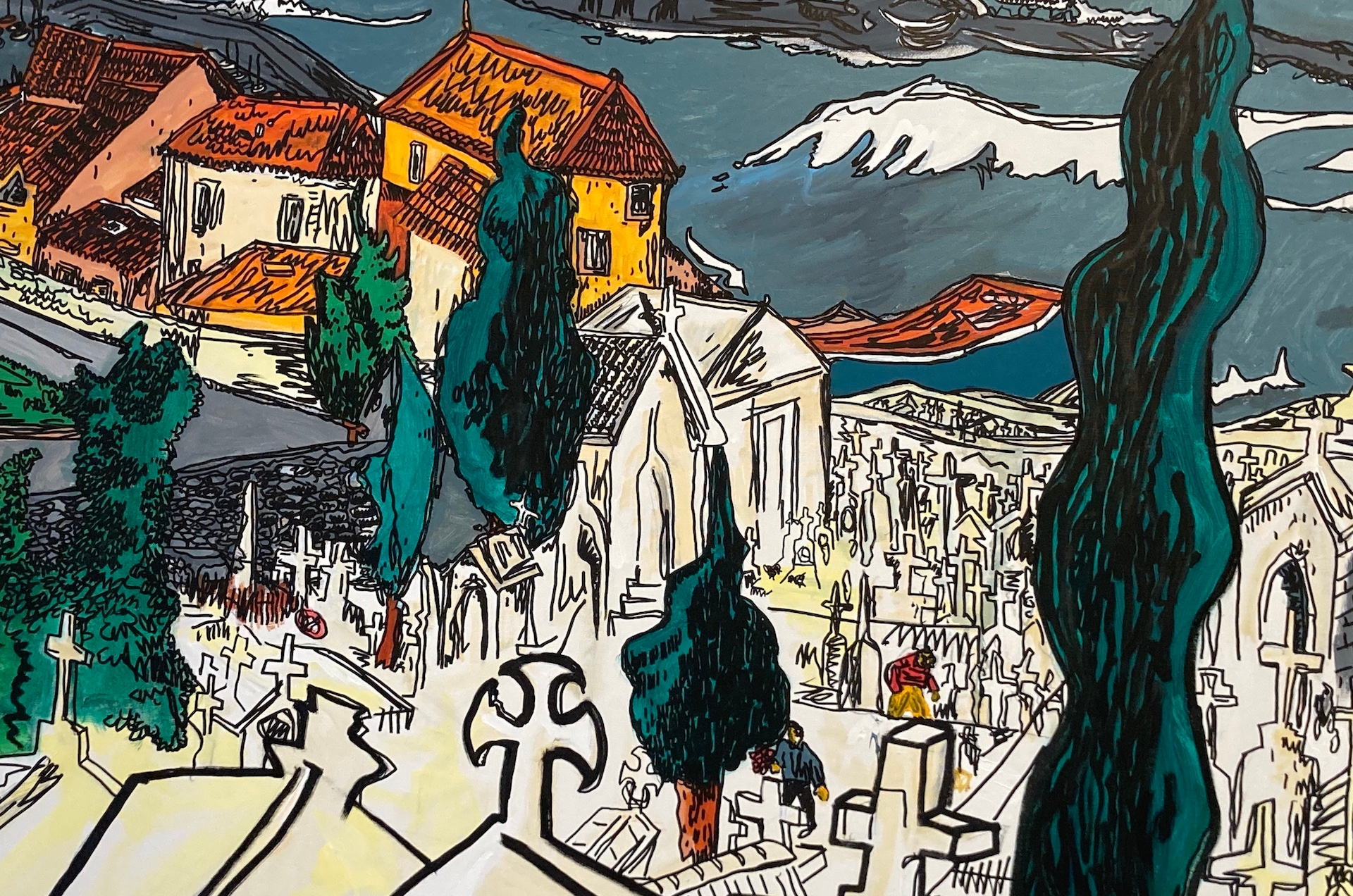 En depot exposition art contemporain musee paul valrey sete Topolino Tempete sous un arbre 2015