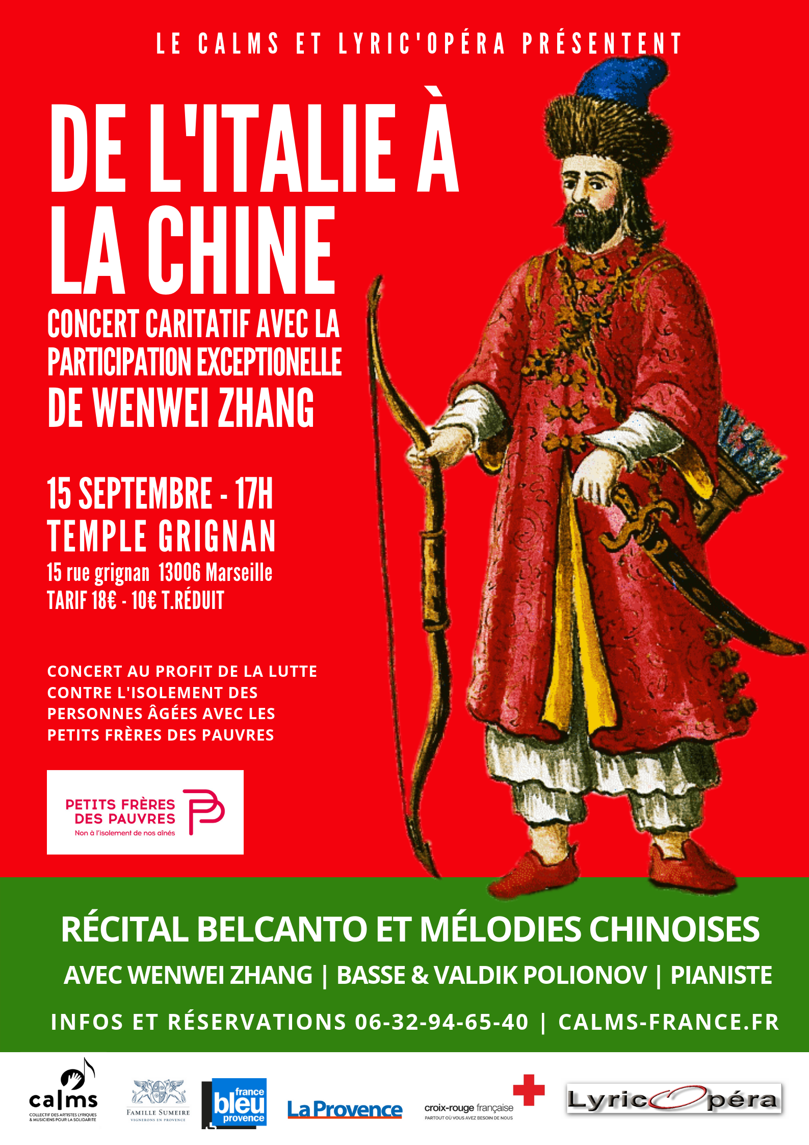 De l'Italie à la Chine Concert Caritatif Marseille