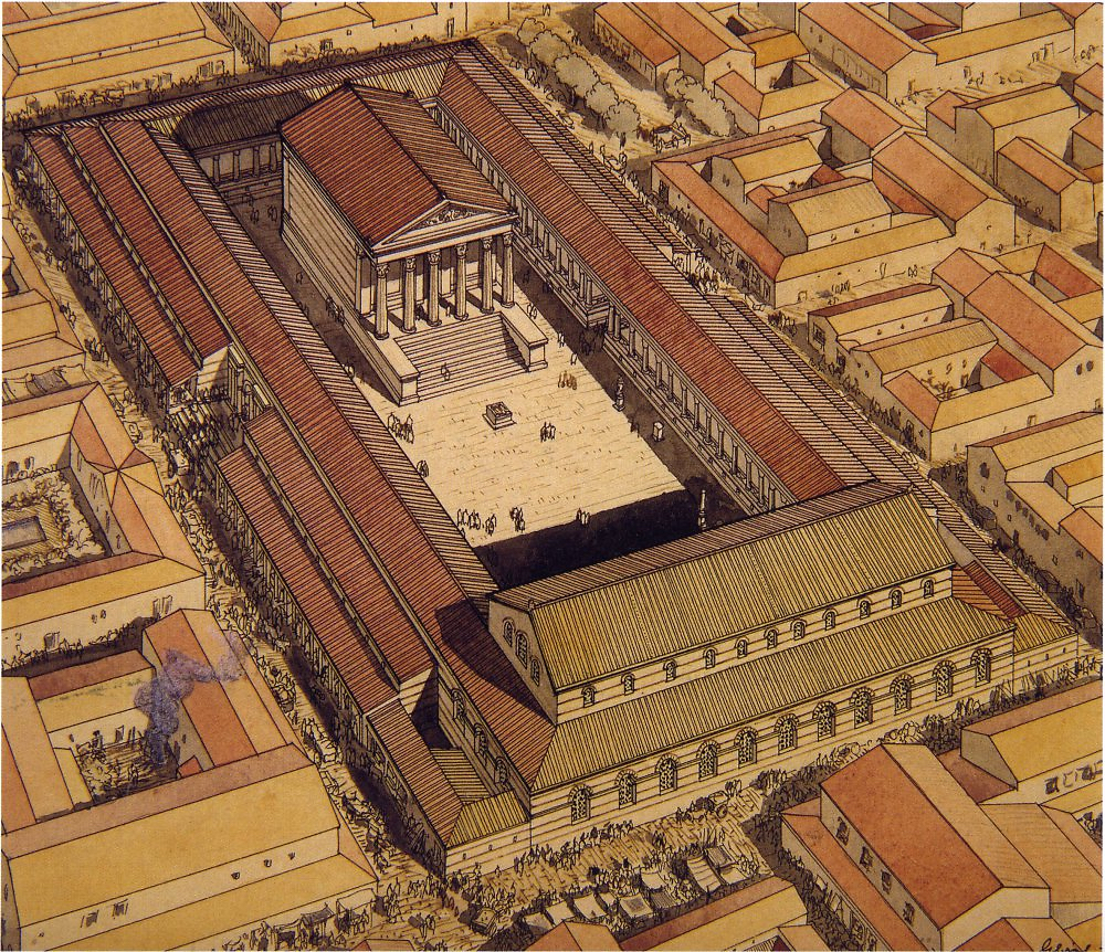 Reconstitution du forum de Vaison-la-Romaine par JC Golvin_AA