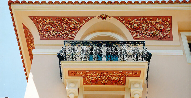 frises fresques menton patrimoine cerutti maori sgraffite