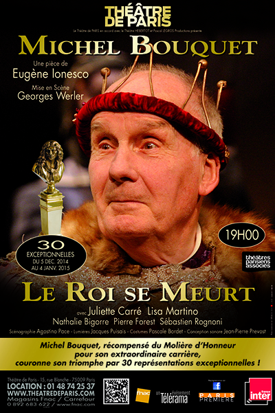 le roi se meurt ionesco michel bouquet pierre forest affiche theatre
