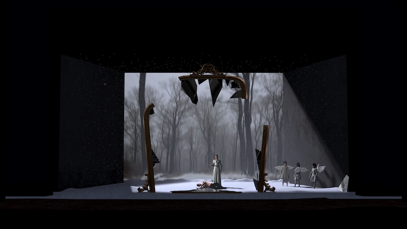 Opera de Monte Carlo saison 2021 2022 Werther - Maquette decor Rudy Sabounghi