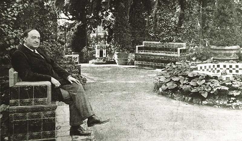 Fontana Rosa Blasco ibanez dans son jardin ville de menton