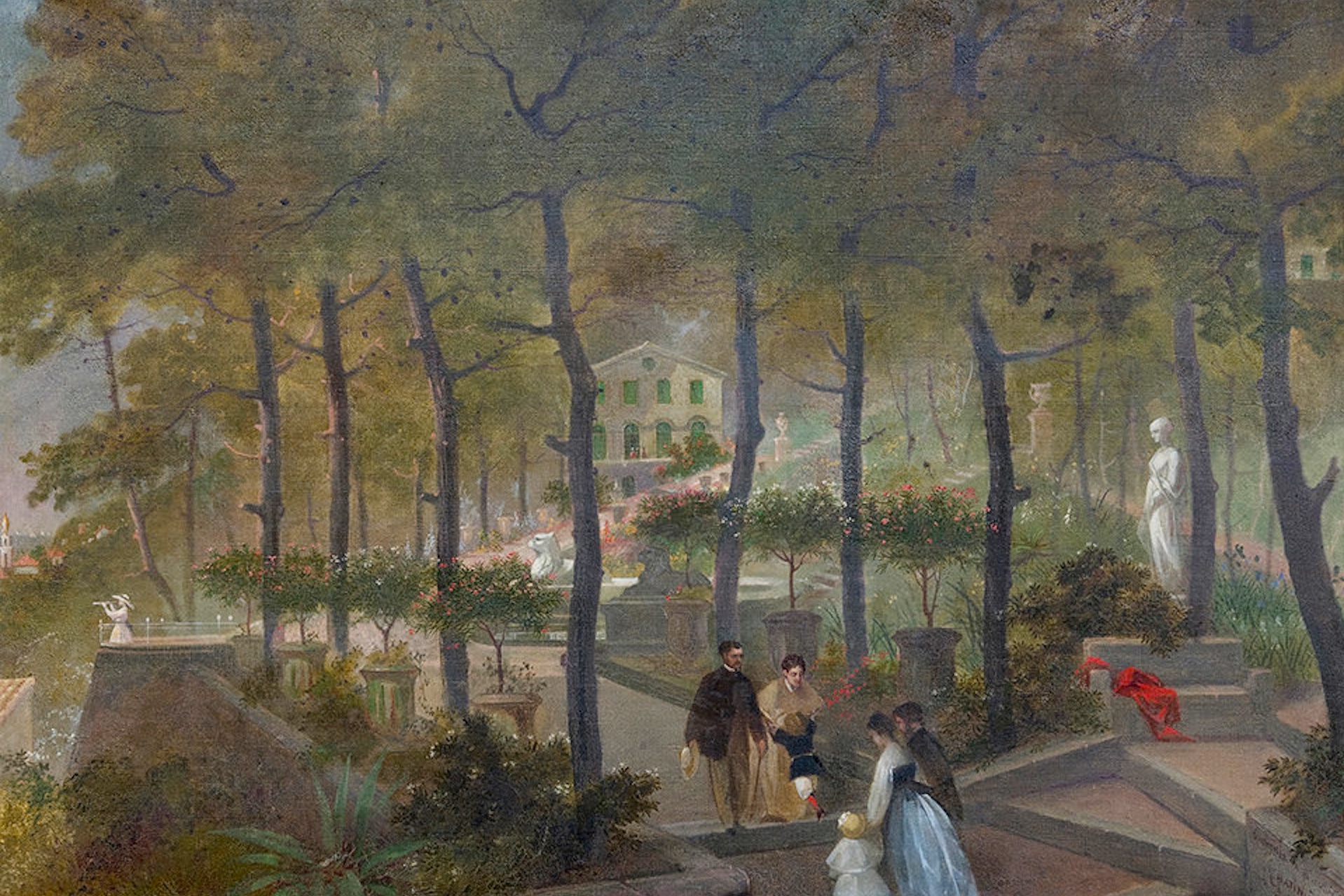 Villa saint clair sete par Antonin Marie Chatiniere peintre