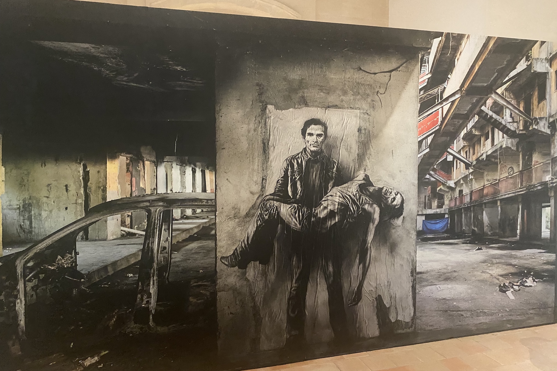 Pasolini et Caravage, oeuvre d'Ernest Pignon-Ernest, exposition 2026 Carpentras