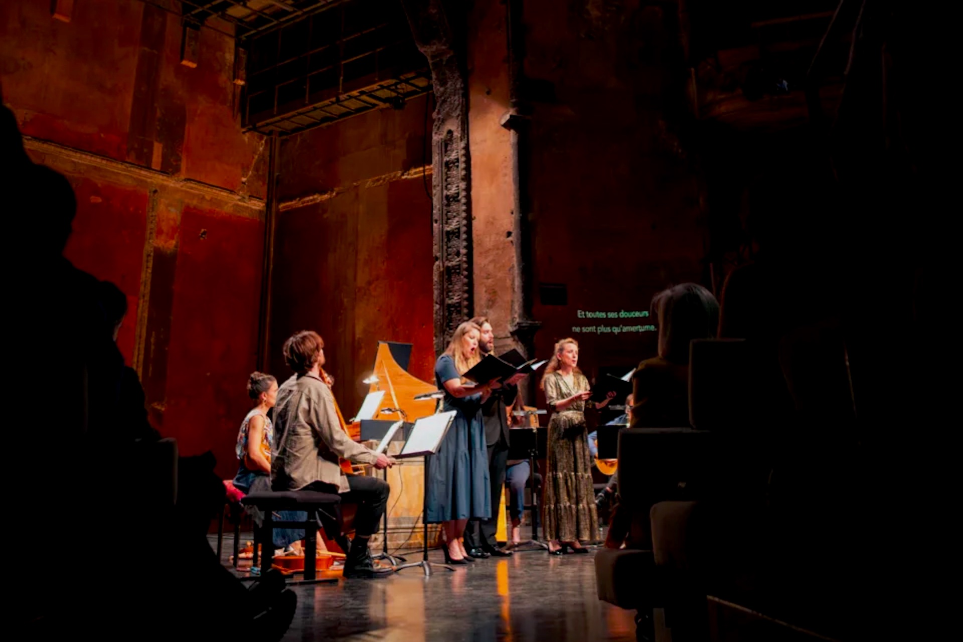 Ensemble Près de votre oreille en concert, chanteurs, clavecin et violes de gambe, direction Robin Pharo, Musicales du Thoronet 2026