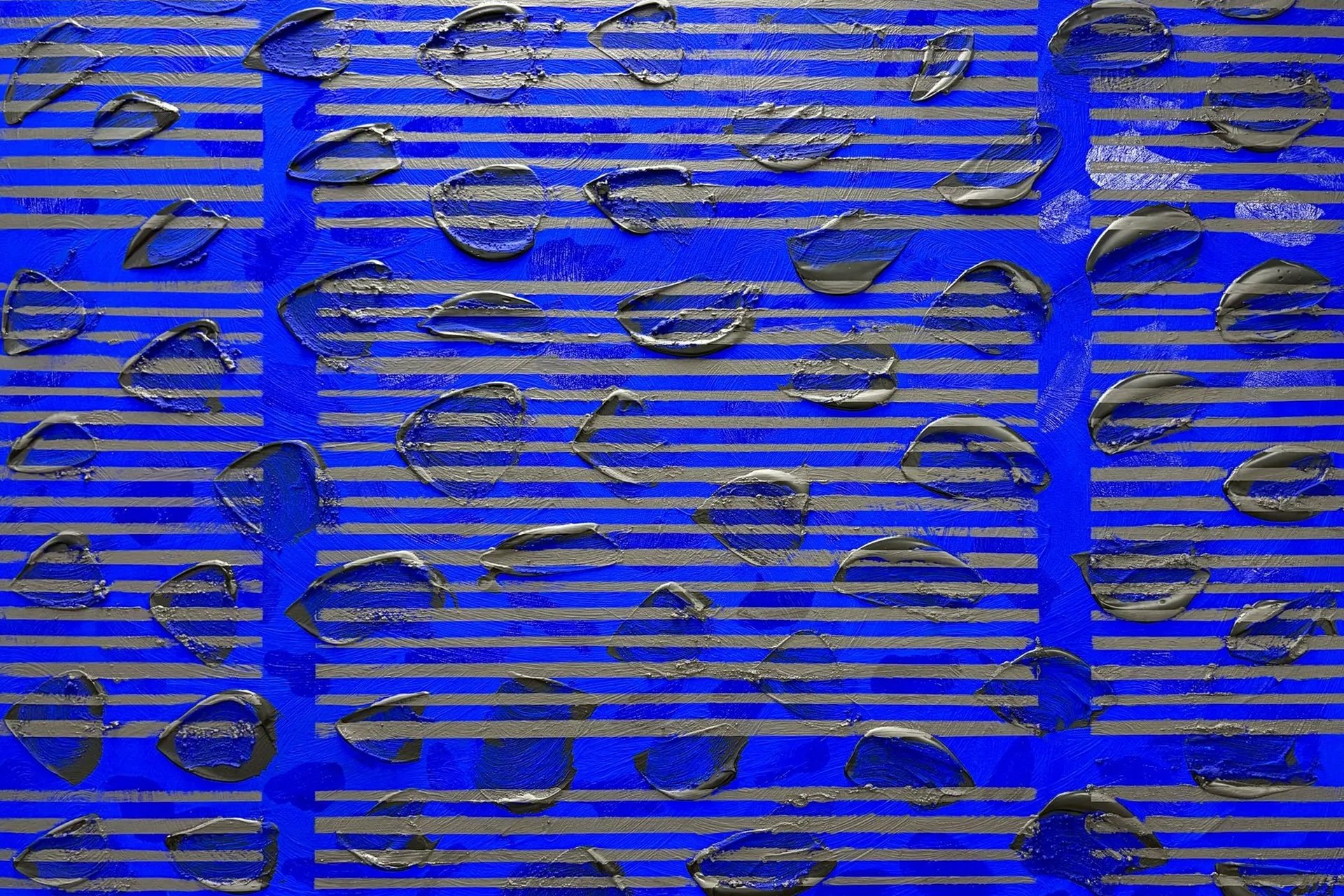 Exposition Arthur Dupuy à Sète, une peinture de l'artiste sétois présentée avec Ancré