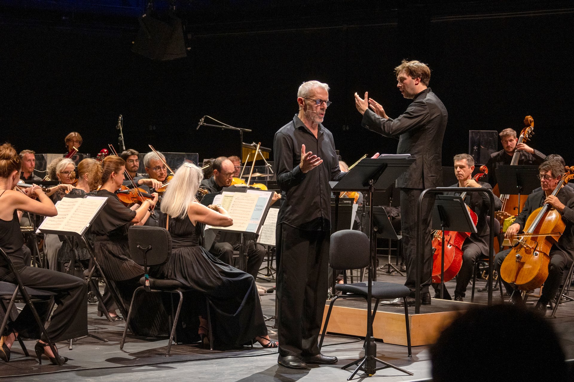 Lambert Wilson à Avignon, récitant du Poème du Rhône avec l'Orchestre national Avignon-Provence
